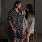 Matching Couple Irregular Stone Print Pajamas - image 2