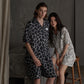 Matching Couple Irregular Stone Print Pajamas - image 1