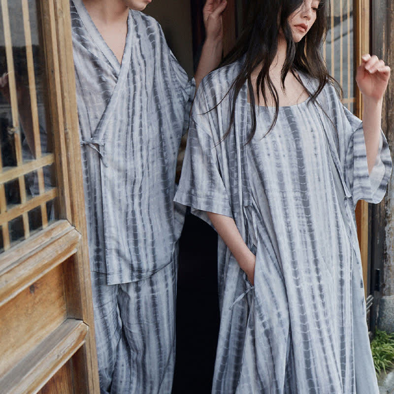 Matching Couple Tie Dye Stripe Sleepwear Set - image 4