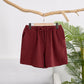 Relaxed Cotton Gauze Drawstring Lounge Shorts - Red - XL - image 8