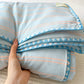 Mint Striped Trim Crinkled Knitted Cotton Quilt - image 8