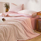 Shell Trim Two-Tone Stripe Cotton Bedding Set - image 6