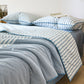 Shell Trim Two-Tone Stripe Cotton Bedding Set - image 2