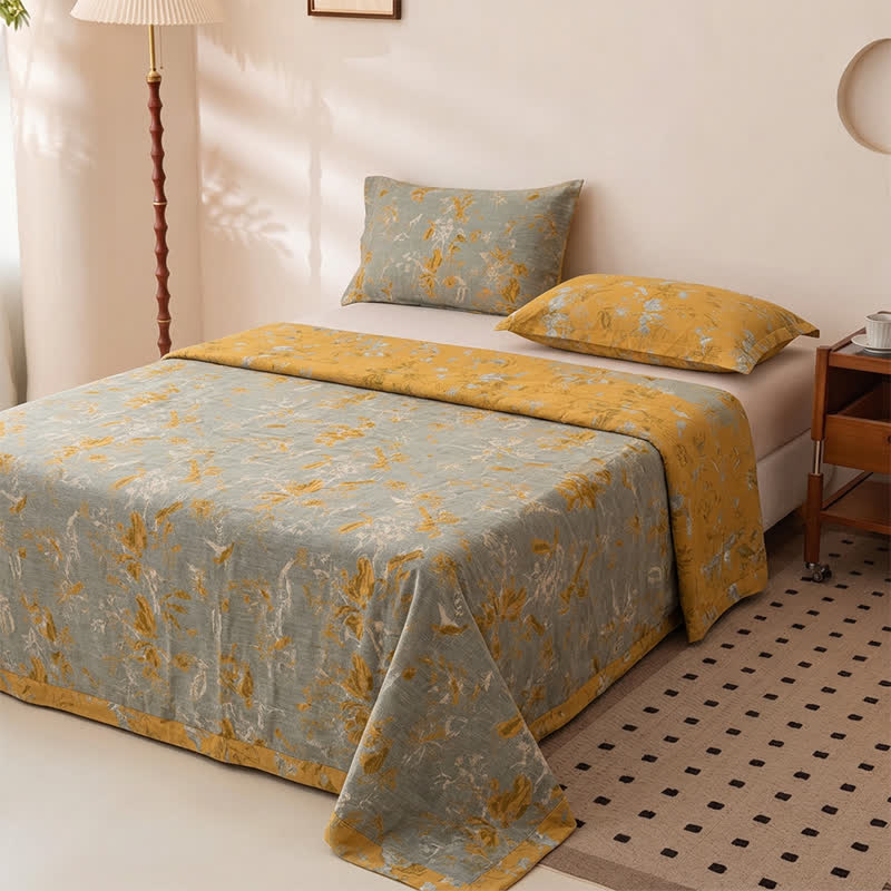 Wildflower Cotton Rustic Bedspread - image 1