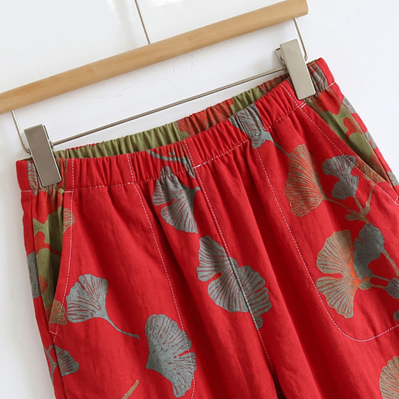 Elegant Ginkgo Cami Cotton Pajama Set - image 14