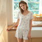 Ivory Stripe Lace Trim Loungewear Set - image 2