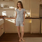 Mist Gray Lace Bow Loungewear Set - image 1