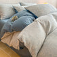 Botanical Whisper Washed Cotton Jacquard Bedding Set - Blue - King - Flat Sheet - image 12