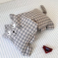Plaid Cat Face Buckwheat Filled Pillow - Indigo - 11.02'' × 23.62'' - image 4