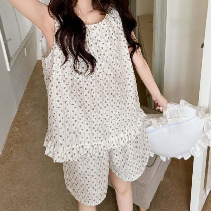 Sweet Cotton Sleeveless Loungewear Set - image 3