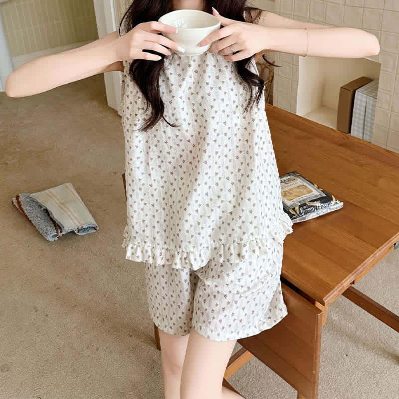 Sweet Cotton Sleeveless Loungewear Set - image 1