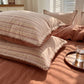 Vintage Red Plaid Cotton Bedding Set - image 4