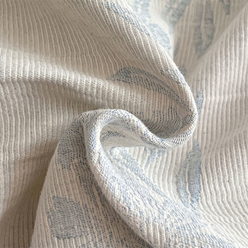 Washed Cotton Jacquard Botanical Bedding Set - image 14