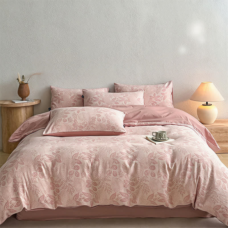 Botanical Whisper Washed Cotton Jacquard Bedding Set - image 1