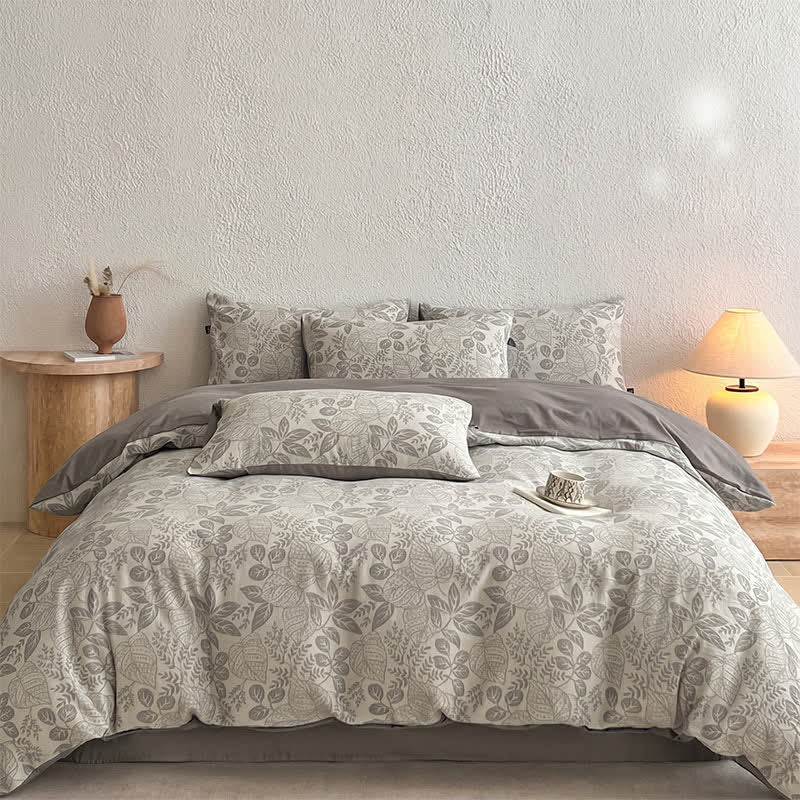Botanical Whisper Washed Cotton Jacquard Bedding Set - image 5