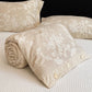 Rustic Floral Cotton Linen Blanket Quilt - image 3