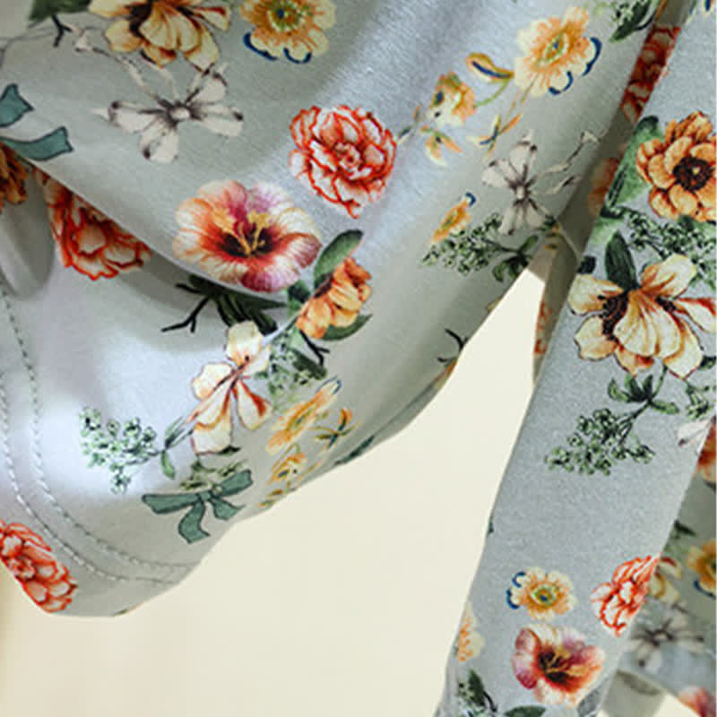 Vintage Floral Ruffle Hem Summer Lounge Shorts - image 6