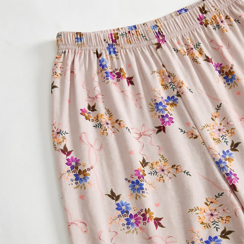 Vintage Floral Relaxed Fit Lounge Shorts - image 2