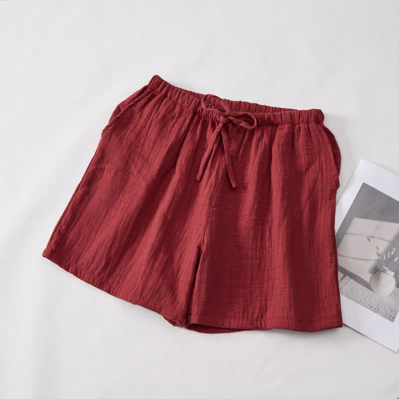 Relaxed Cotton Gauze Drawstring Lounge Shorts - image 9
