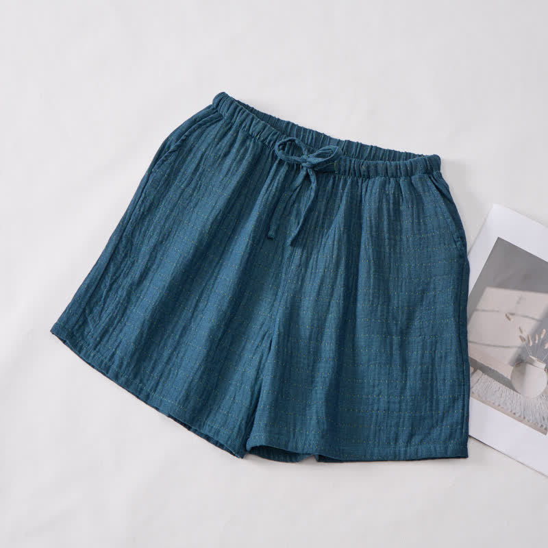 Relaxed Cotton Gauze Drawstring Lounge Shorts - image 27