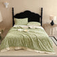 Leafy Vine Cotton Linen Blanket Quilt - image 1