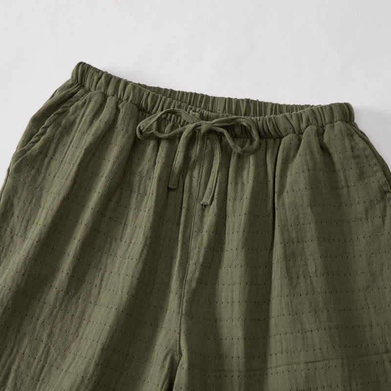 Relaxed Cotton Gauze Drawstring Lounge Shorts - image 39