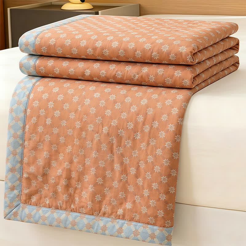 Vintage Classic Floral Cotton Bedspread - image 3