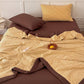 Cozy Farmhouse Cotton Two-Tone Striped Bedding Set - Mustard Brown - Queen - Bedding Set - image 4