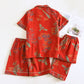 Vintage Bird Floral Cotton Loungewear Set - image 5