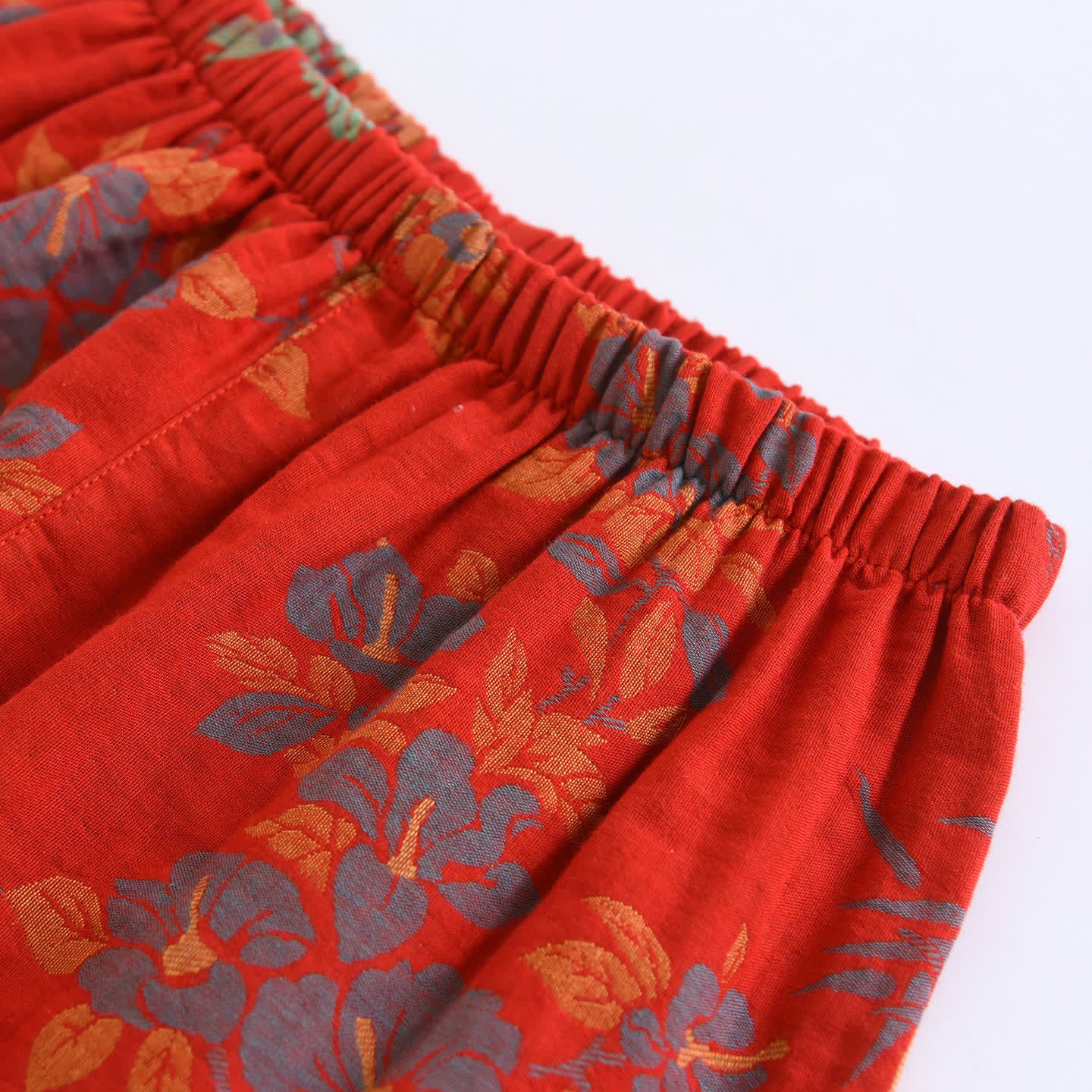Vintage Bird Floral Cotton Loungewear Set - image 11