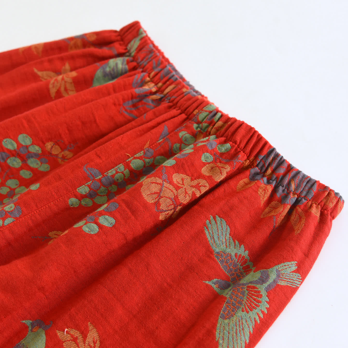 Vintage Bird Floral Cotton Loungewear Set - image 14