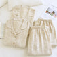 Minimalist-style Couple Button Front Loungewear Set - image 3