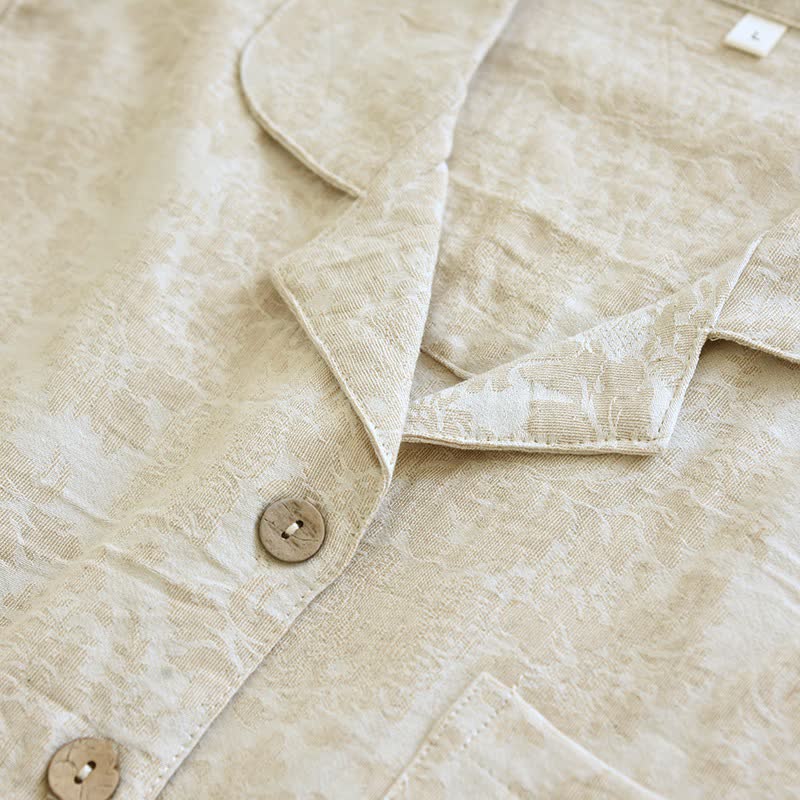 Minimalist-style Couple Button Front Loungewear Set - image 5