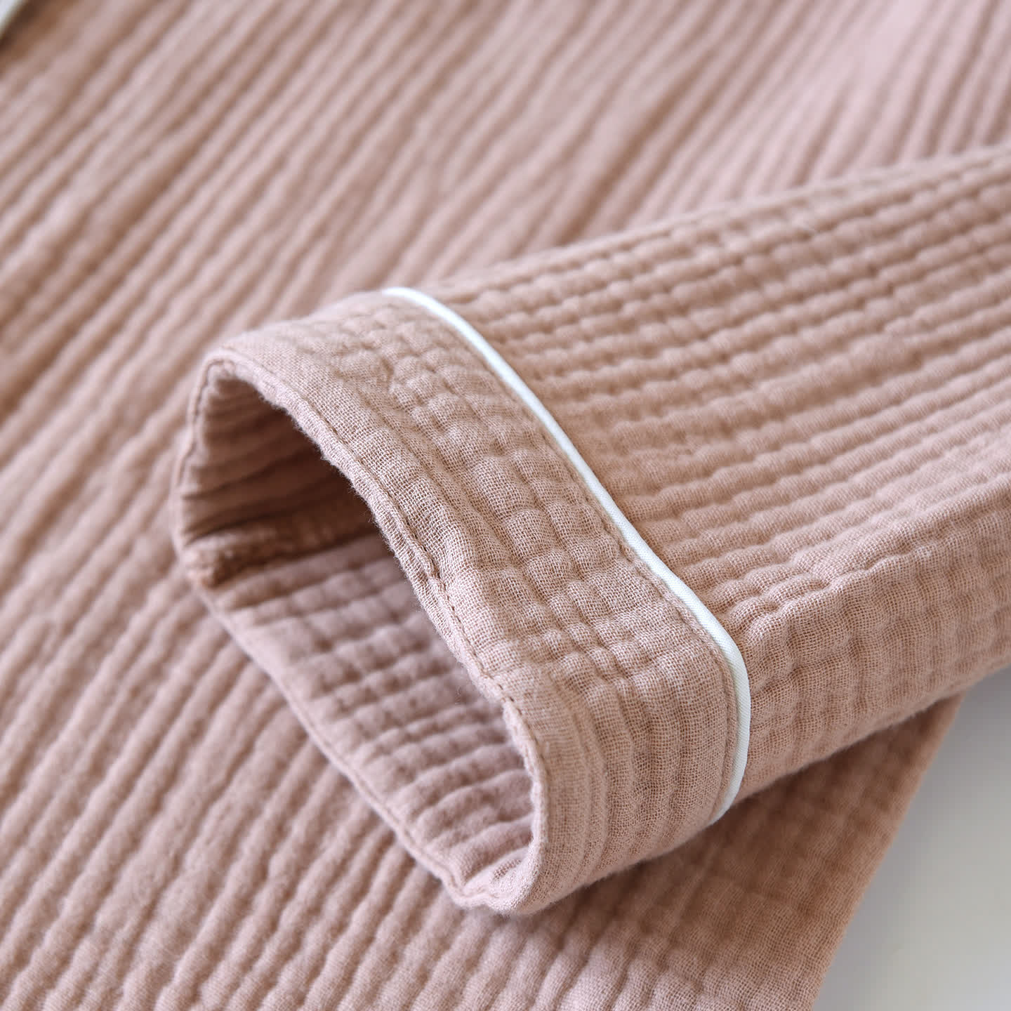 Cotton Gauze Contrast Trim Loungewear Set - image 8