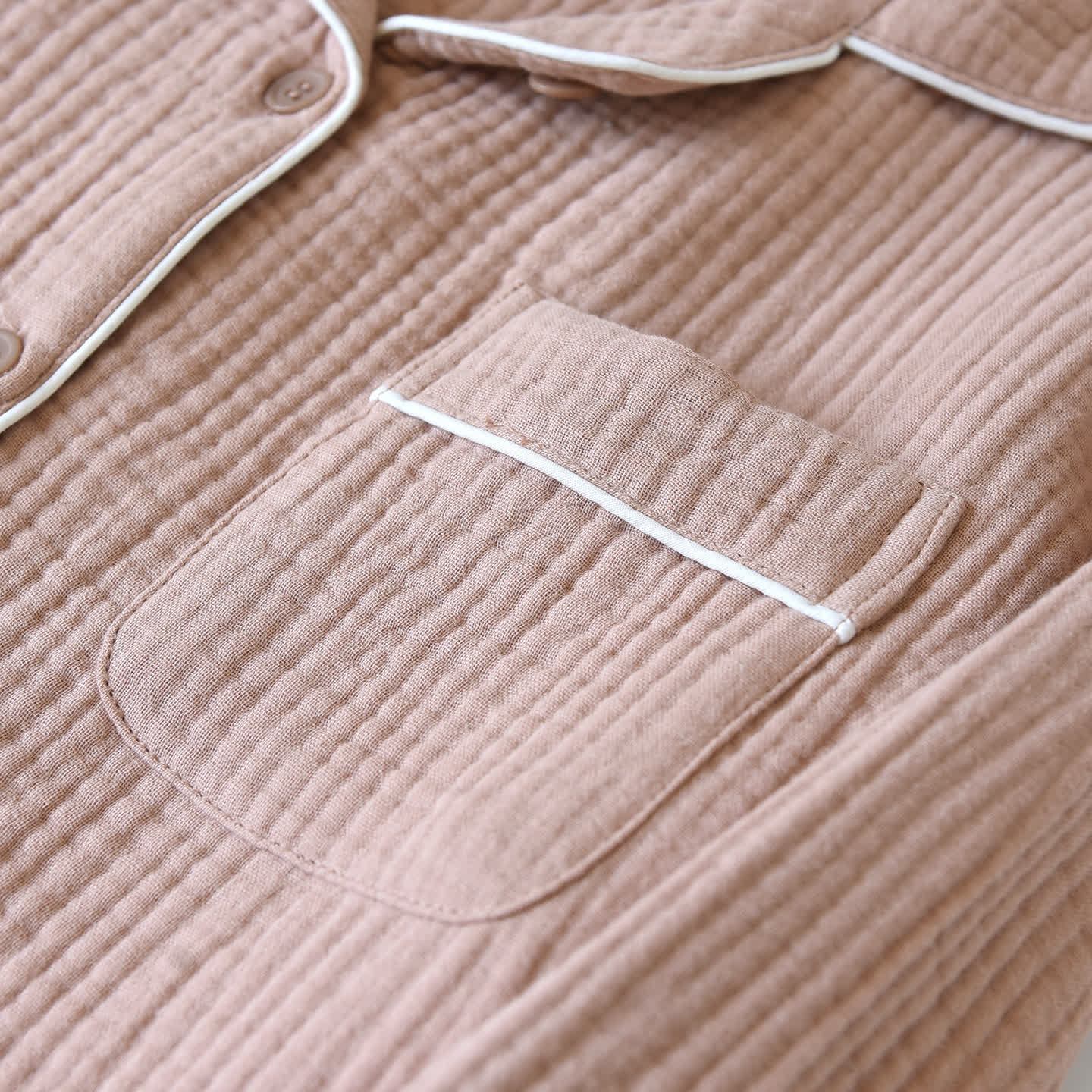 Cotton Gauze Contrast Trim Loungewear Set - image 7