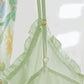 Mint Satin Ruffle Cami and Floral Shorts Loungewear Set - image 3