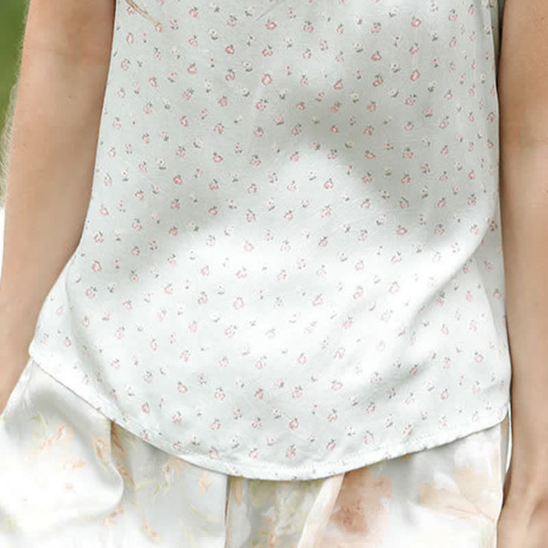 Mint Floral Satin Cami and Shorts Loungewear Set - image 7