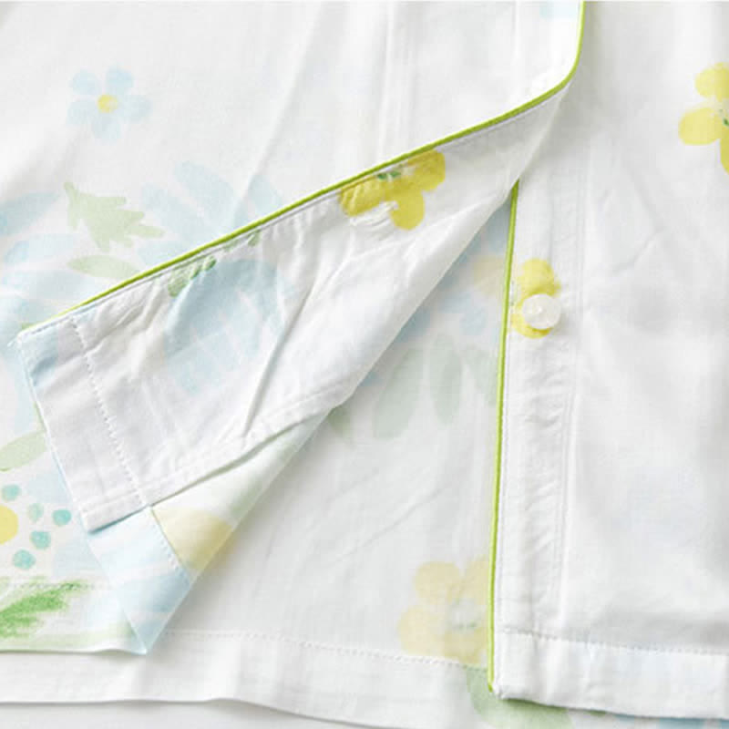 Sunflower Mint Contrast Trim Pajama Short Set - image 13