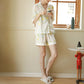 Sunflower Mint Contrast Trim Pajama Short Set - image 1