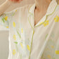 Sunflower Mint Contrast Trim Pajama Short Set - image 4