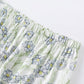 Mint Floral Satin Button Up Shorts Loungewear Set - image 4