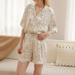 French Floral Satin Short Pajama Set for Summer Nights - image 8