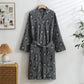 Sunflower Cotton Waffle Kimono Bathrobe - Dark Gray - XL - image 11