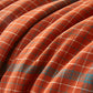 Yarn Dyed Orange Plaid Cotton Summer Quilt - image 4