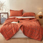 Yarn Dyed Orange Plaid Cotton Summer Quilt - image 1