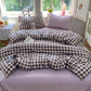Heritage Plaid Red & Navy Washed Cotton Bedding Set - image 1