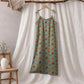 Ginkgo Floral Tie Strap Lounge Dress - Green & Red - XL - image 40