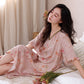 Floral Lyocell V Neck Ruffle Sleeve Lounge Dress - image 4