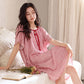Floral Lyocell Tie Neck Sleep Dress - image 2