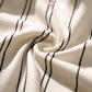 Striped Cotton Tie Strap Midi Lounge Dress - image 4